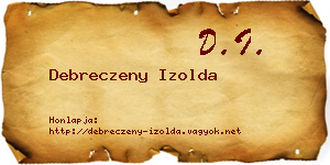 Debreczeny Izolda névjegykártya